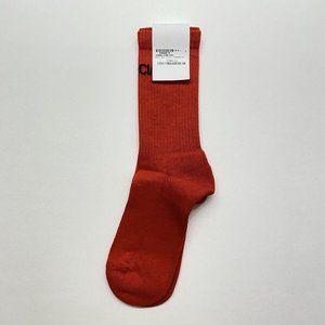 Balenciaga Classic Logo-Knit Red Socks